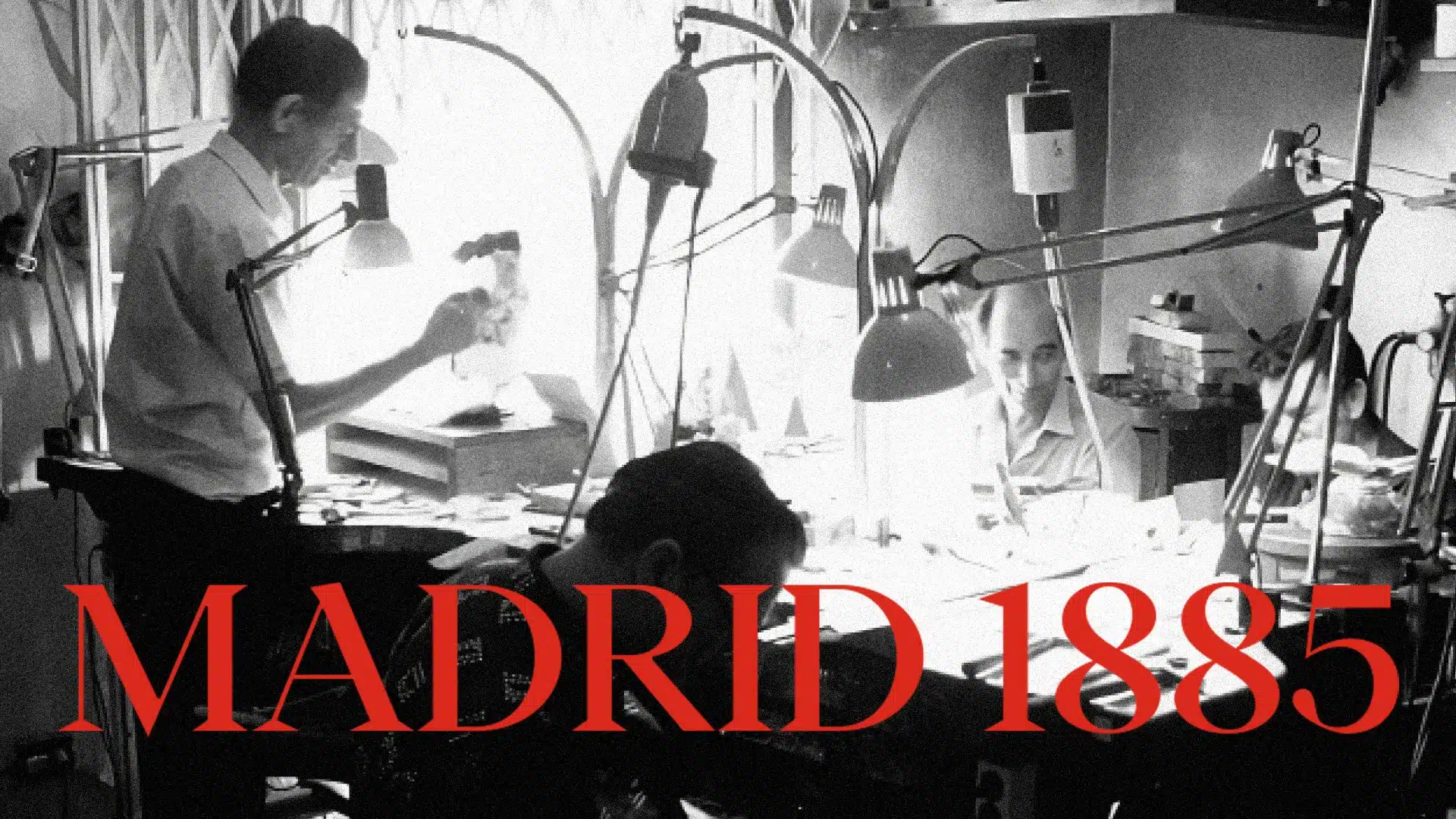Imagen del taller original de Carrera y Carrera con la inscripción "Madrid 1885"